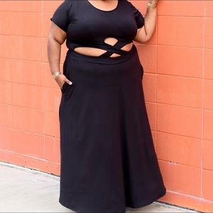 Rebdolls Black Cutout Maxi Dress